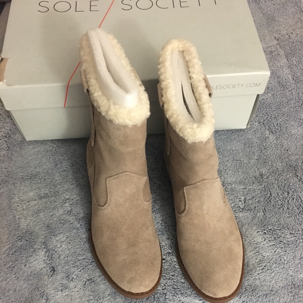 New Sole Society Verona Faux Shearling Boots